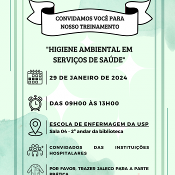 Convite – Treinamento – Higiene ambiental em serviços de saúde – São Paulo